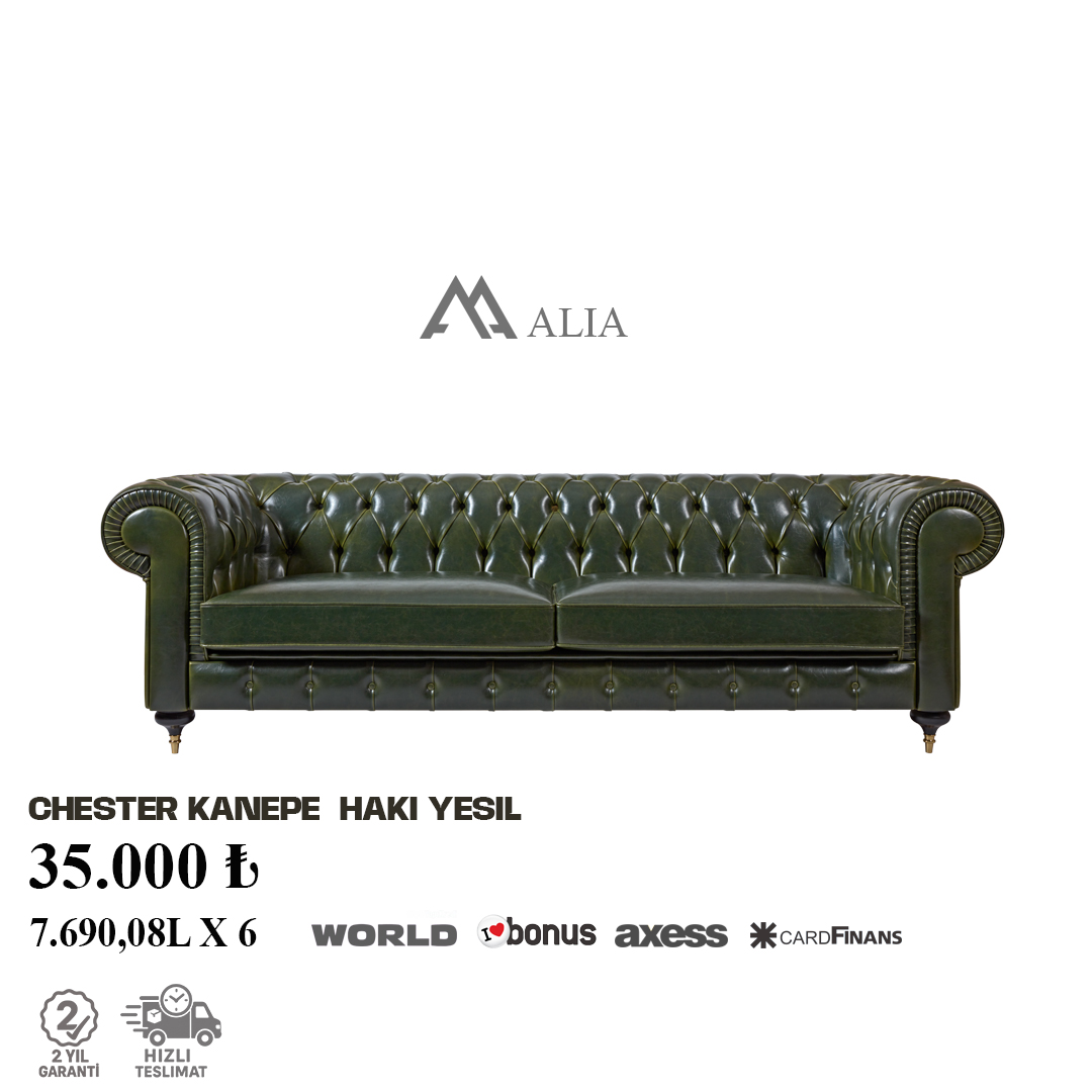 Chester Kanepe Haki Yesil