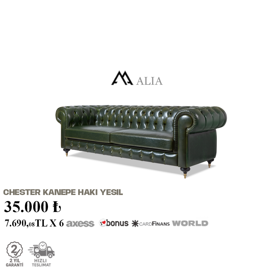 Chester Kanepe Haki Yesil