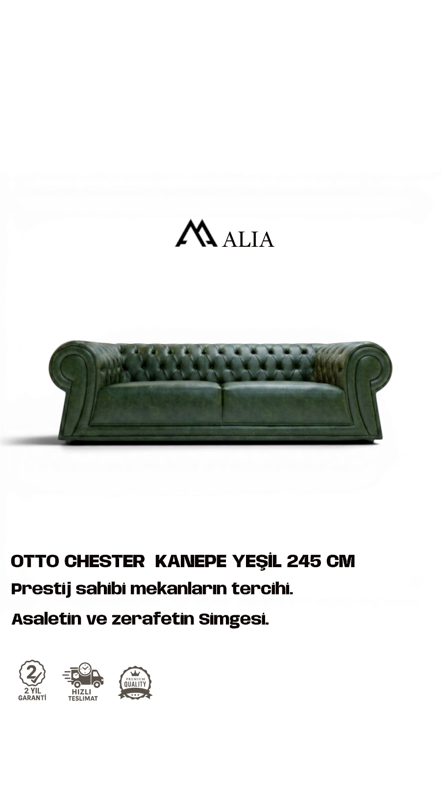 Otto Chester Kanepe Yeşil